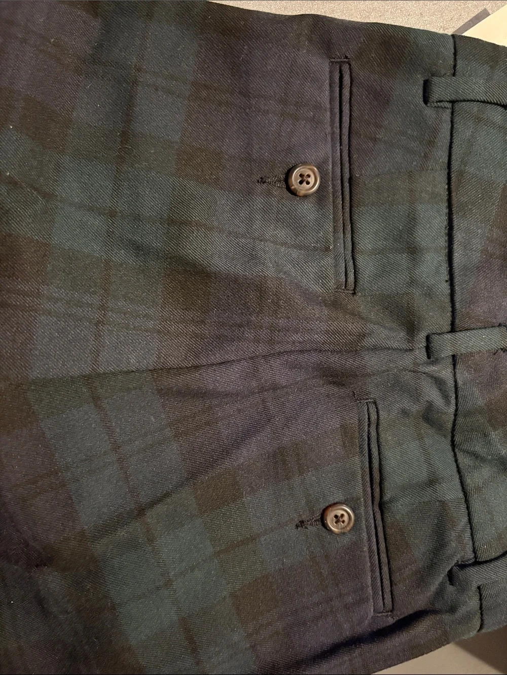 Ralph Lauren Black Watch Plaid Chinos - Black & Green